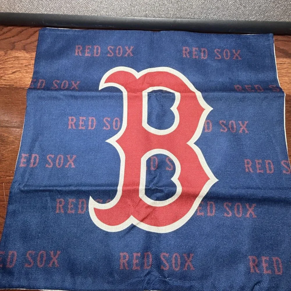 Boston Red Sox Throw Pillow Covers (2) 17 X 17 Inches MLB New Blue